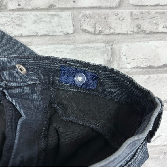 Old Navy Girls Black Denim 360 Stretch Raw Hem Ballerina Jeggings - Size 8 - Picture 11 of 12